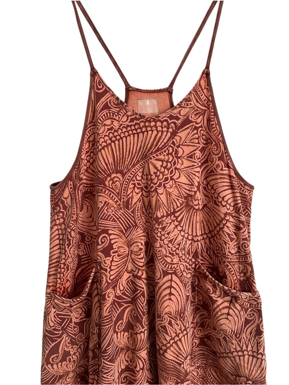 Free People FP Movement Hot Shot Amber Combo Rare Printed Onesie Jumpsuit S - Picture 6 of 16